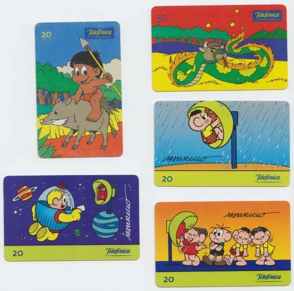 Brasil 5 Tarjetas Telefonicas Tematicas De Dibujos Animados ...