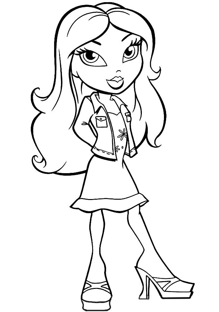 Bratz – descargar gratis dibujos para colorear.