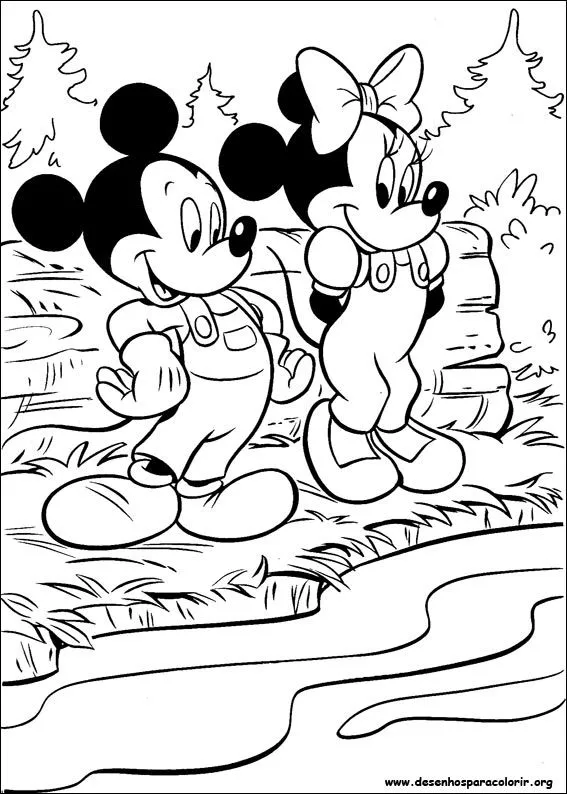 Brincando de desenhar, etc e tal...: Desenhos para colorir - Mickey