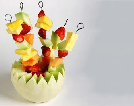 Brochetas de fruta