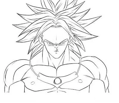 COLOREA TUS DIBUJOS: Broly para colorear