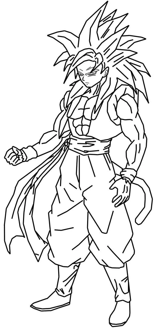 broly ssj Coloriage