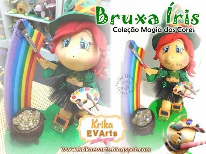 BRUJA IRIS KRIKA ( DE LA WEB) | Fofuchas, Foamy Crafts, Paper ...