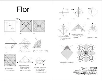 Bruno origami: Origami flor