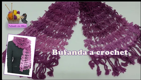 Bufanda A Crochet Paso a Paso Con Video tutorial | Patrones ...