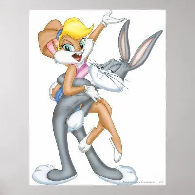 Bugs Bunny and Lola Bunny 2 Poster from Zazzle.com 