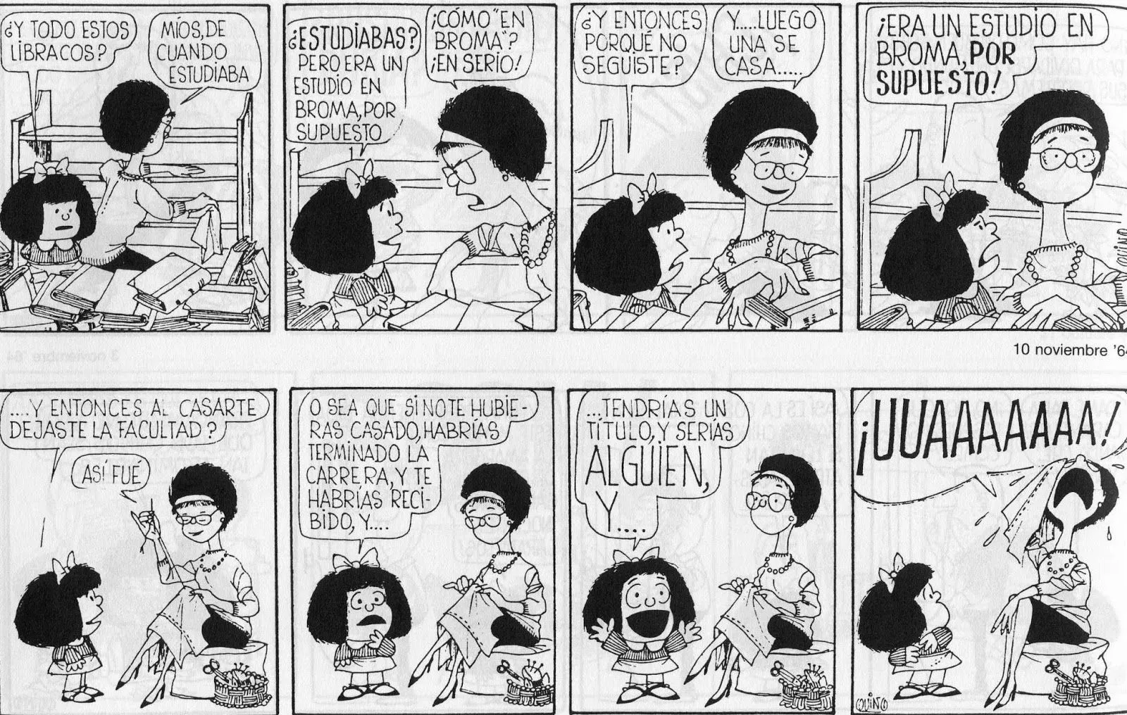 El Búho entre libros: MAFALDA. EN ESTA FAMILIA NO HAY JEFES (QUINO)