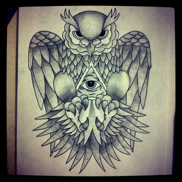 Buho #Tatuaje #Triangulo #Ojo #Level #Awesome | Tatuajes ...