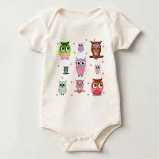 Búhos coloridos del dibujo animado de la diversión camisetas de ...