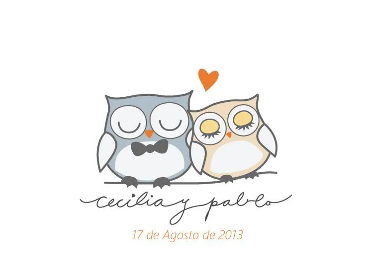 Buhos - Ilustración para tarjeta de casamiento | personajes ...