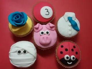 Bulalaica: Cupcakes decorados con fondant