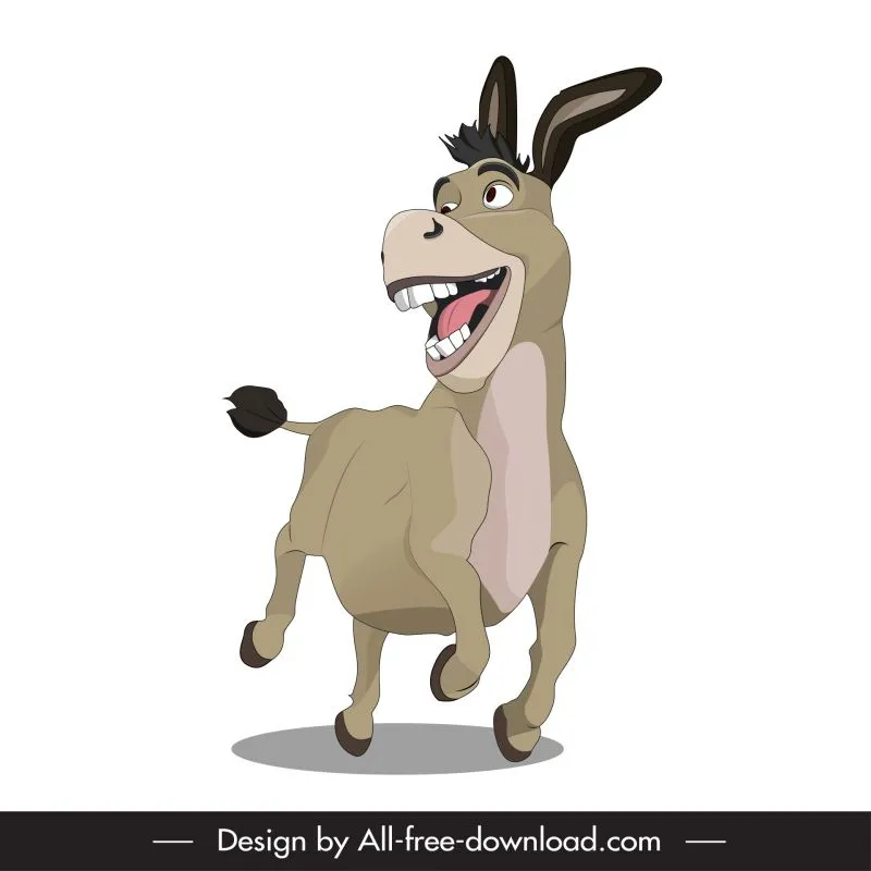 Burro Shrek Icono Feliz Emoción Boceto Divertido Dibujo Animado  Sketch-icono De Vector-vector Libre Descarga Gratuita