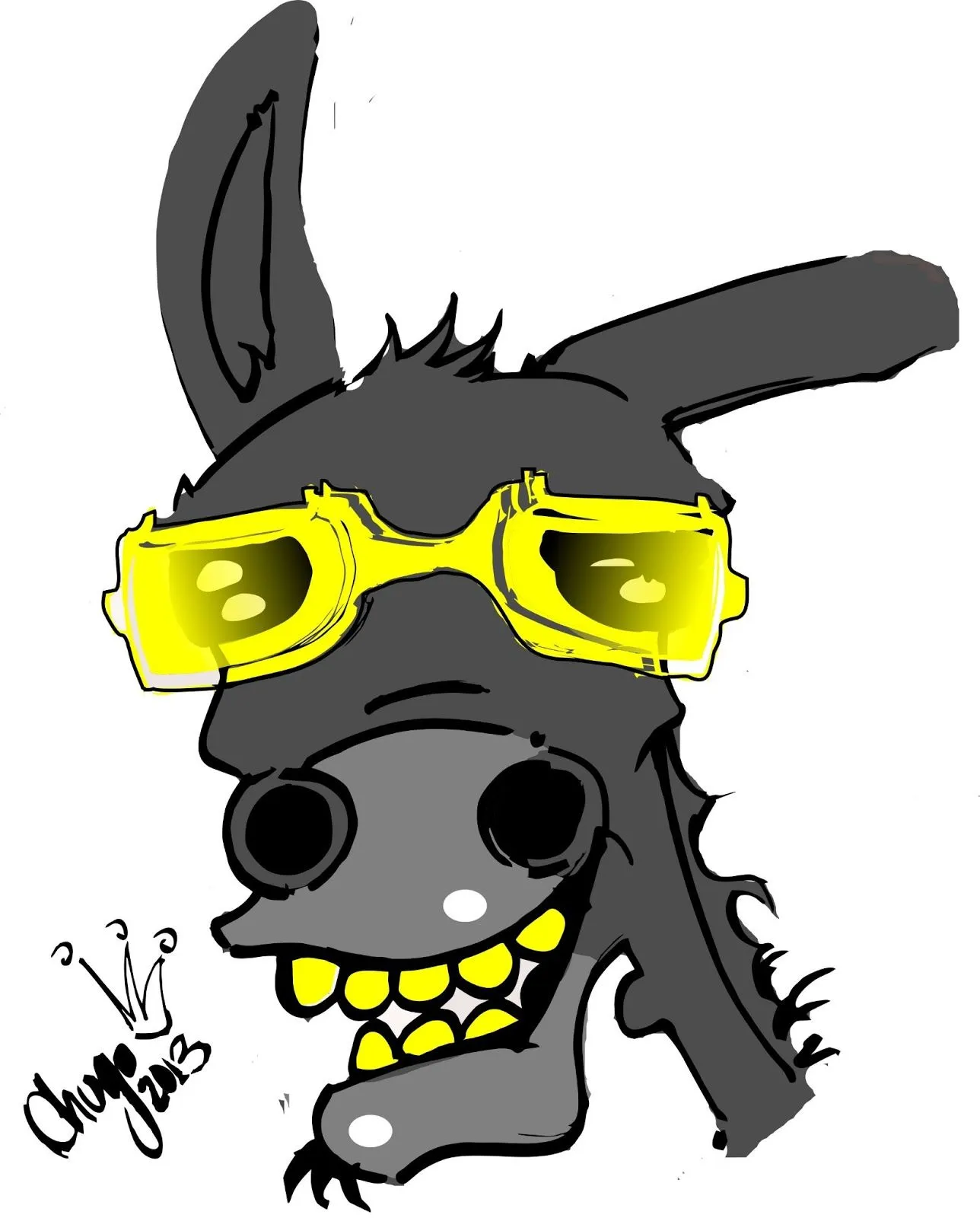 Burro en caricatura - Imagui