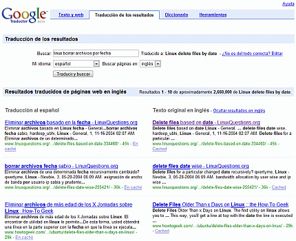 El buscador de Google sugiere resultados en otros idiomas ...