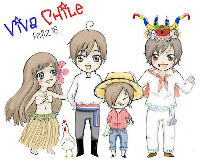 Busco Imágenes: Dibujos para colorear de Chile con símbolos patrios