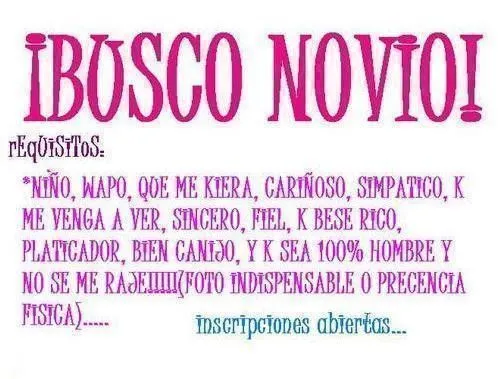 Busco novia frases - Imagui