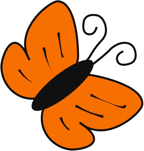 butterfly clip art orange - http://