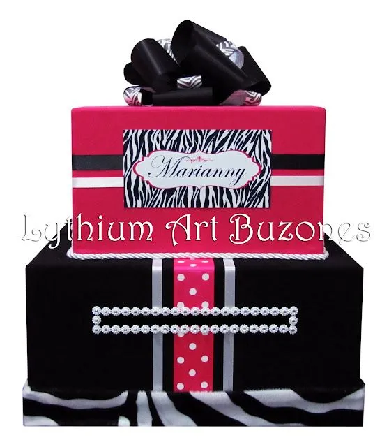 Buzón de Regalos Negro & Fucsia | Lythium Art