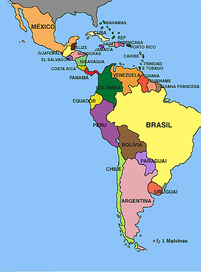 BVS ULAPSI - Mapa de los Países Participantes