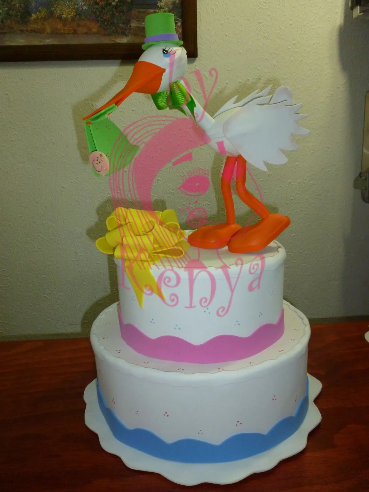 by Kenya: Cigüeña y pastel Baby Shower!!