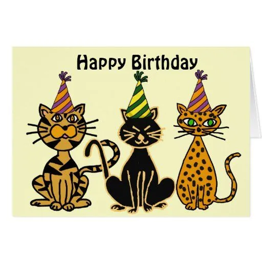 CA tarjeta de cumpleaños loca de los gatos | Zazzle