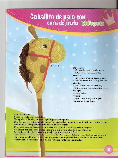 caballito de palo con cabeza de caballo