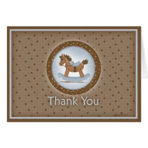 El caballo mecedora le agradece cardar felicitacion | Zazzle