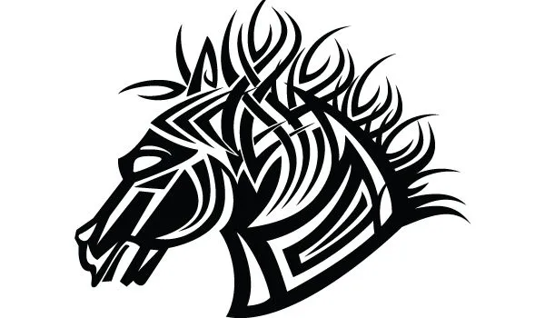 caballo tribal en vector gratis