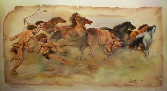 Caballos Salvajes Robilan Prado Cofre - Artelista.