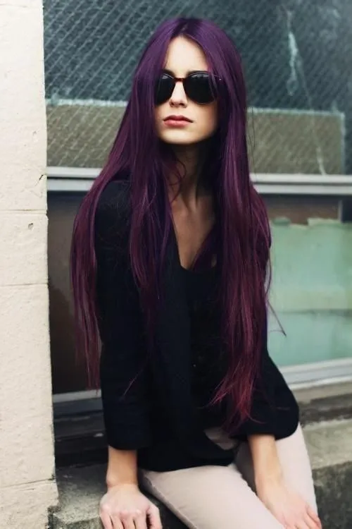 Cabello Morado | Cabellos y peinadetes ideales! | Pinterest