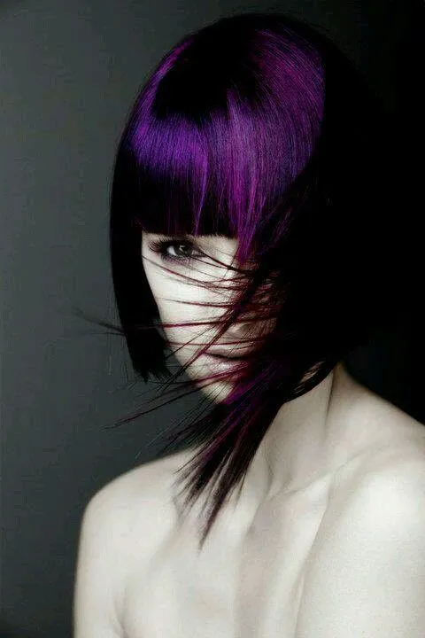 Cabello morado | Tipos de cabello | Pinterest