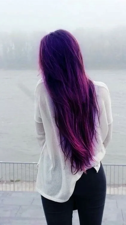 cabello morado | Tumblr