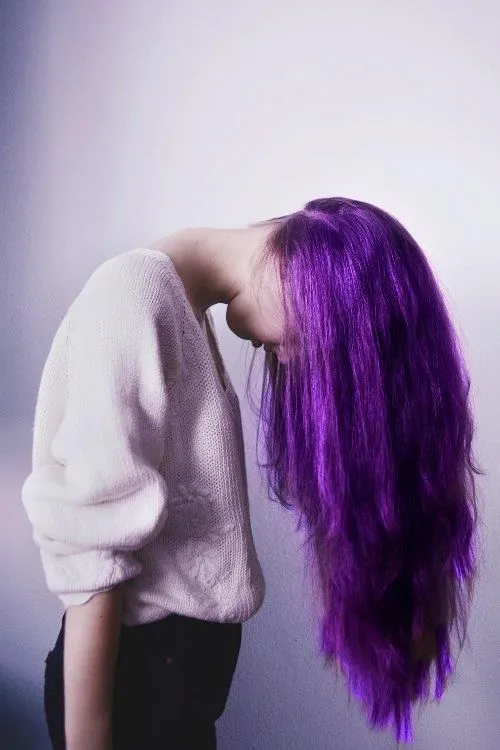 cabello morado | Tumblr