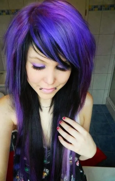 Cabello negro con morado - Imagui