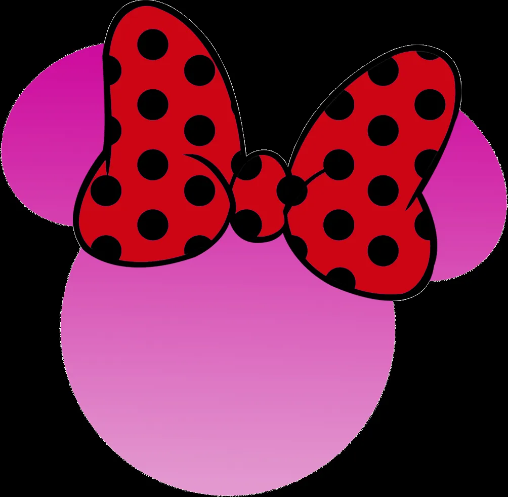 Molde del lazo de Minnie Mouse - Imagui