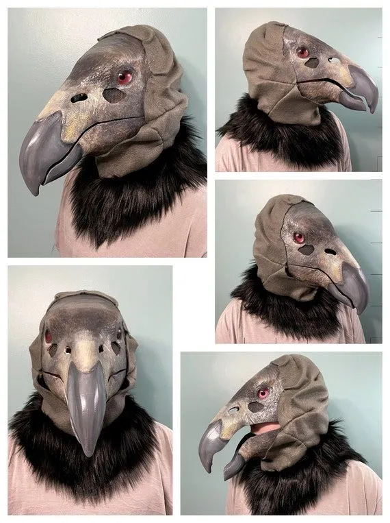 Cabeza realista de fursuit de buitre de cóndor de California - Etsy México