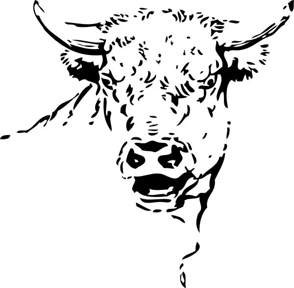 Cabeza de toro clipart Vector de imágenes prediseñadas - vectores ...