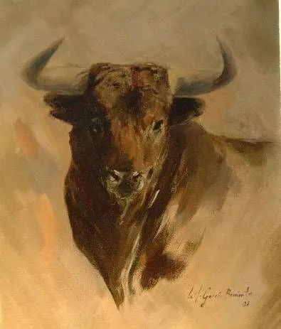 Cabeza de toro María José Garcia Barrientos- Artelista.