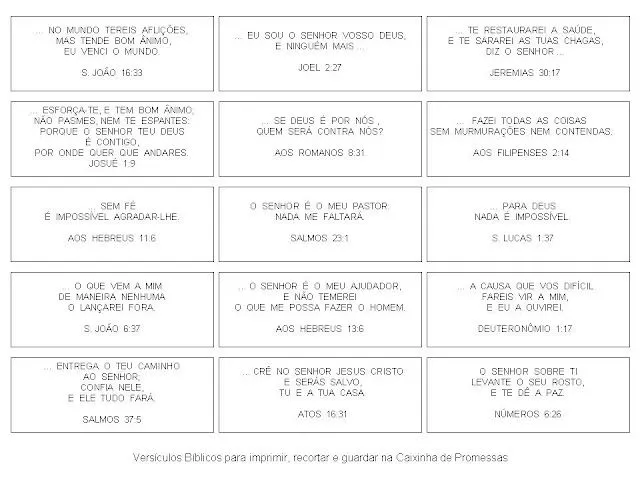 Caixinhas de Promessas (Versíc. Bíbl.) e Versículos Bíblicos p ...