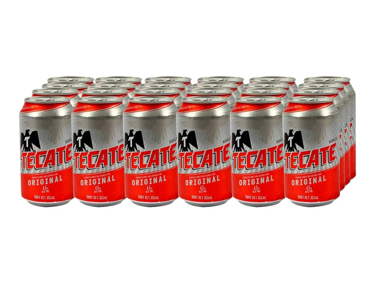 Caja de Cerveza Tecate Roja Lata con 4 Six Pack de 355 ml ...