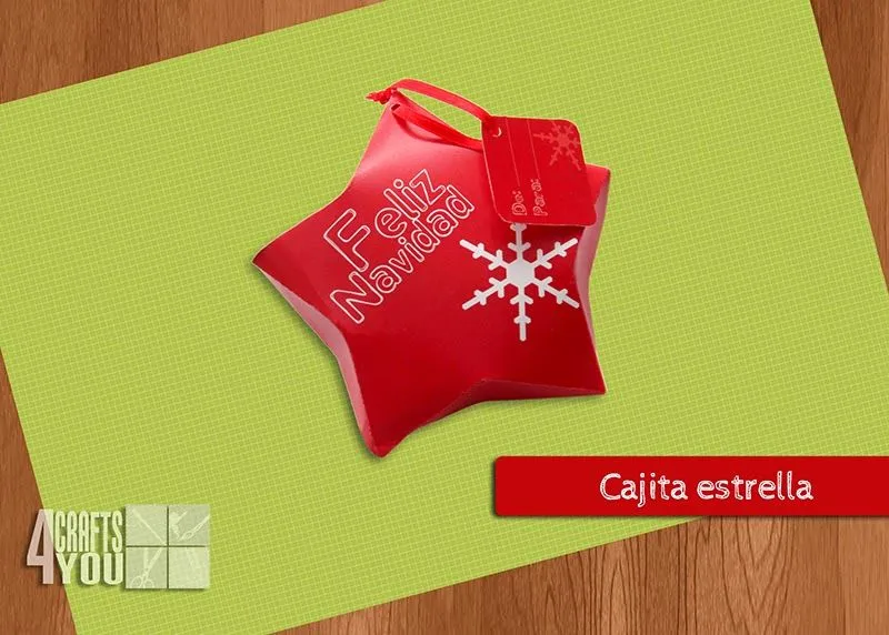 Caja estrella con molde y lista para imprimir