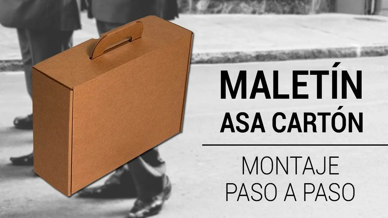 CAJA MALETÍN CON ASA DE CARTÓN PARA ENVÍOS 350x118x255mm - YouTube