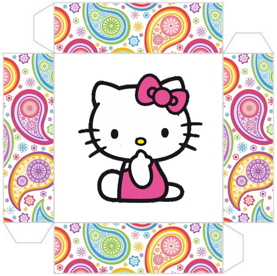 Como hacer cajas de Hello Kitty - Imagui