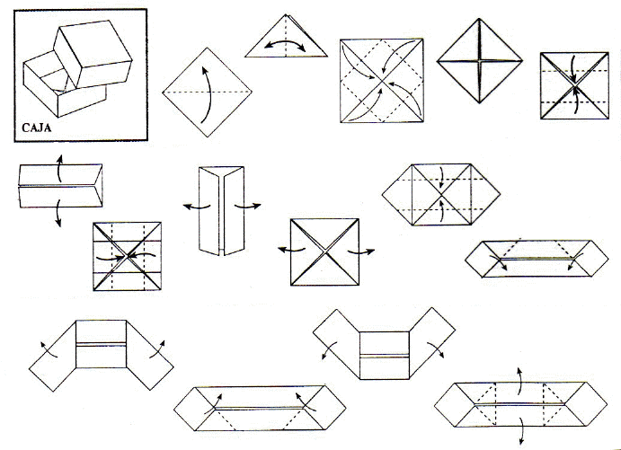 Cajas de papel origami paso a paso - Imagui