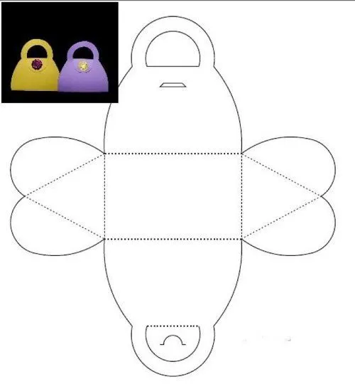 Cajitas y bolsitas para souvenirs | Moldes de caja, Moldes para bolsos, Cajas de regalo