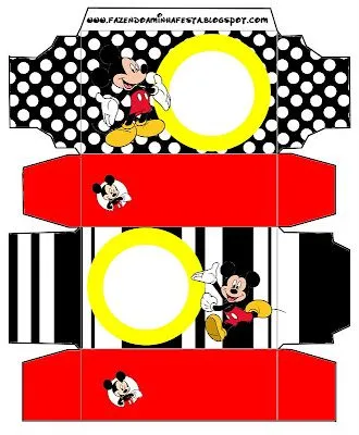 Cajitas para imprimir gratis de Mickey Mouse combinando rojo ...