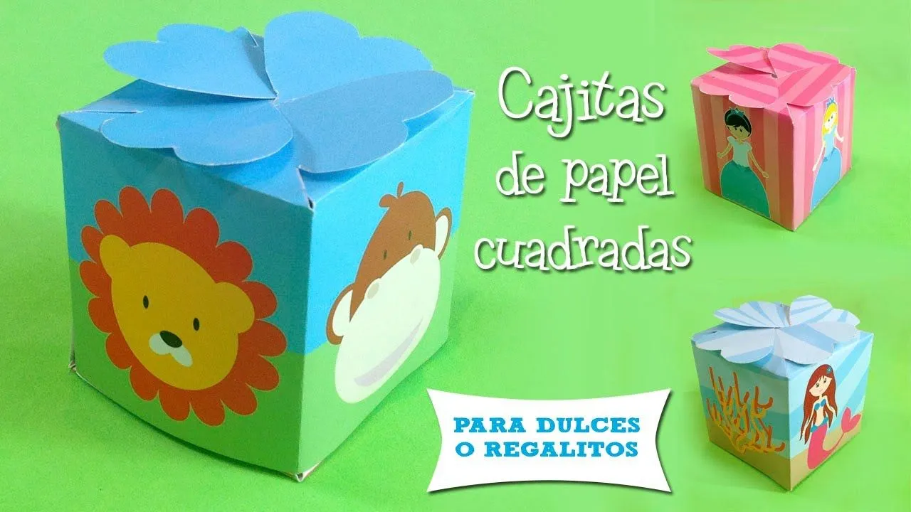 Cajitas de papel para dulces cuadradas | Decoración de Fiestas ...