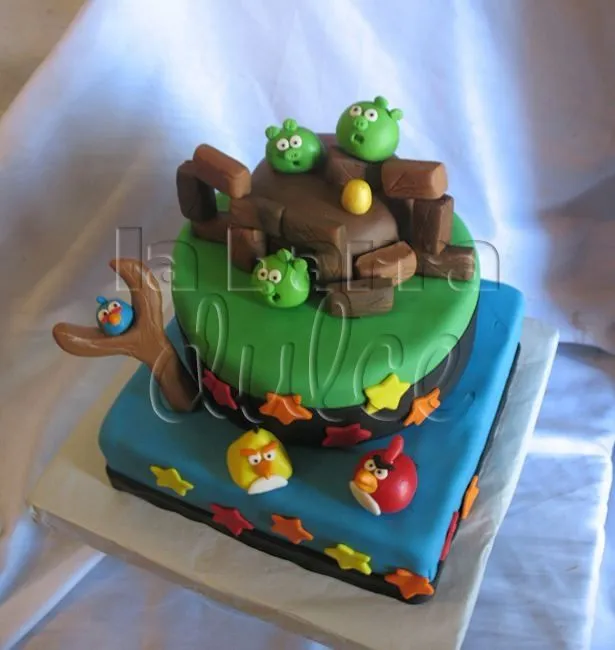 cake fondant angry birds golden eggs space star wars birds app ...