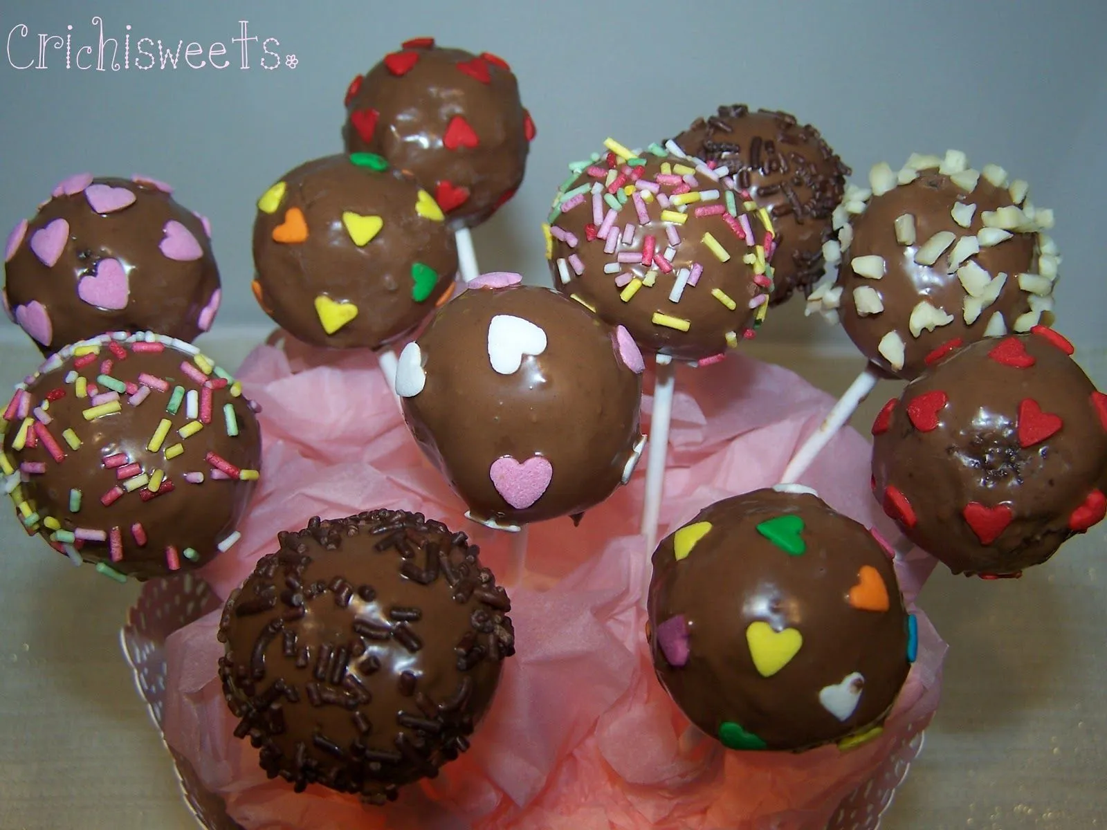 Cake pops de chocolate