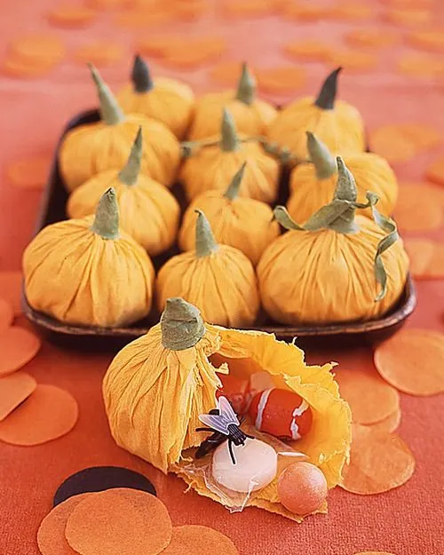 Como hacer una calabaza para Halloween, ideas para las bolsitas de ...